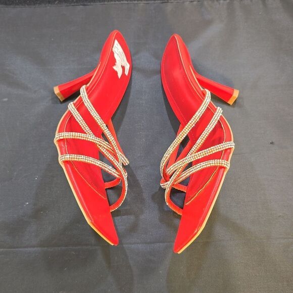 BRAND NEW WILD DIVA RHINESTONE EMBELLISHMENTS ELEGANT STILETTO  HEELS SA… - Picture 13 of 14
